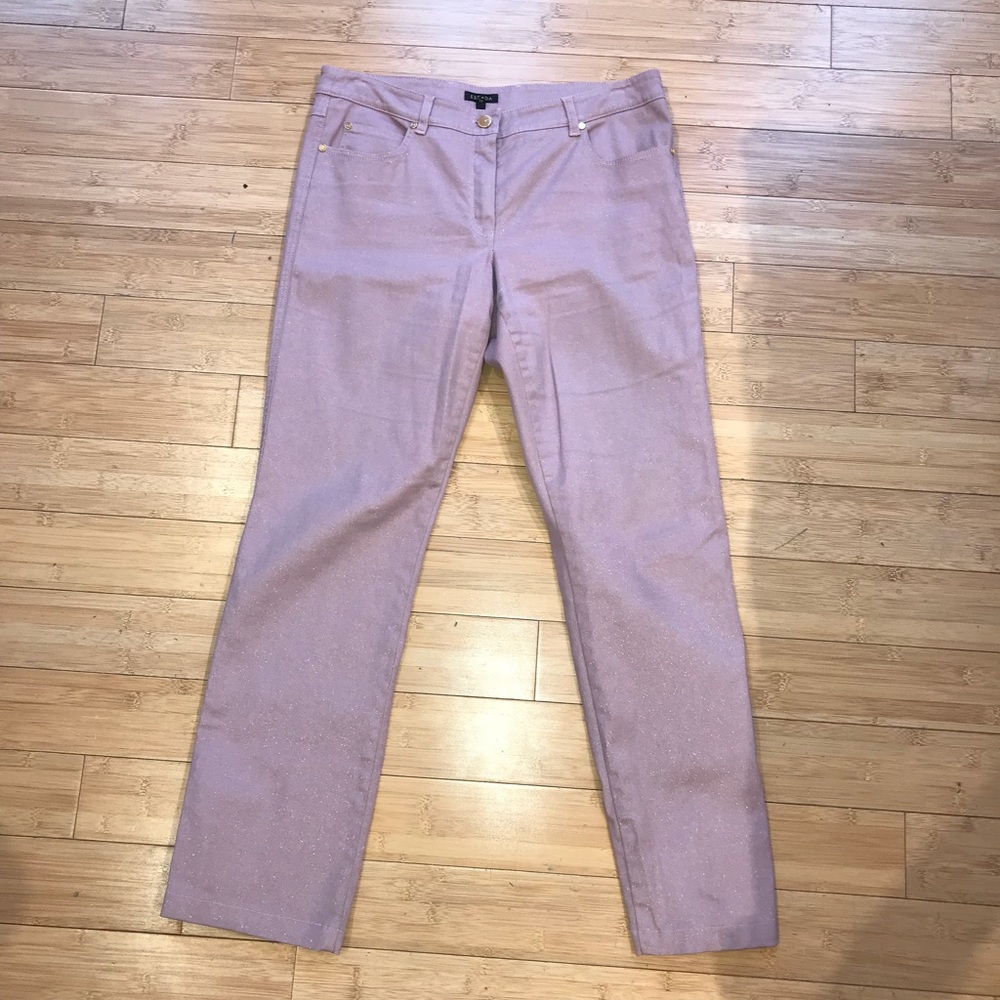 Escada Shimmery Pink Denim Size 12 NWOT